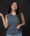 Sleeveless Crop Grey Hoodie